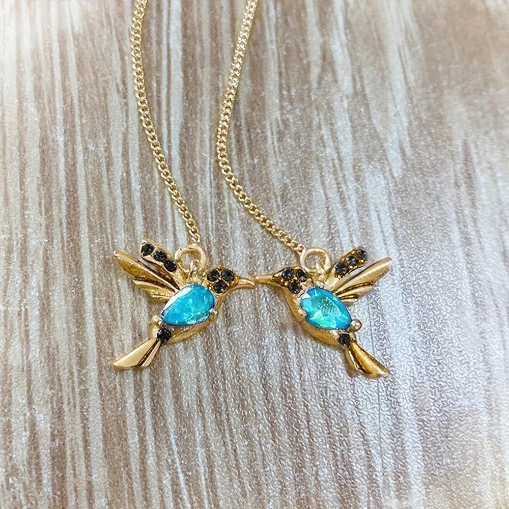 [Golden Birdie Earrings] READKISS Golden Elegant Dangle Birdie Ear Line Stud Earrings with Zirconia Tassels | Perfect for Parties and Weddings