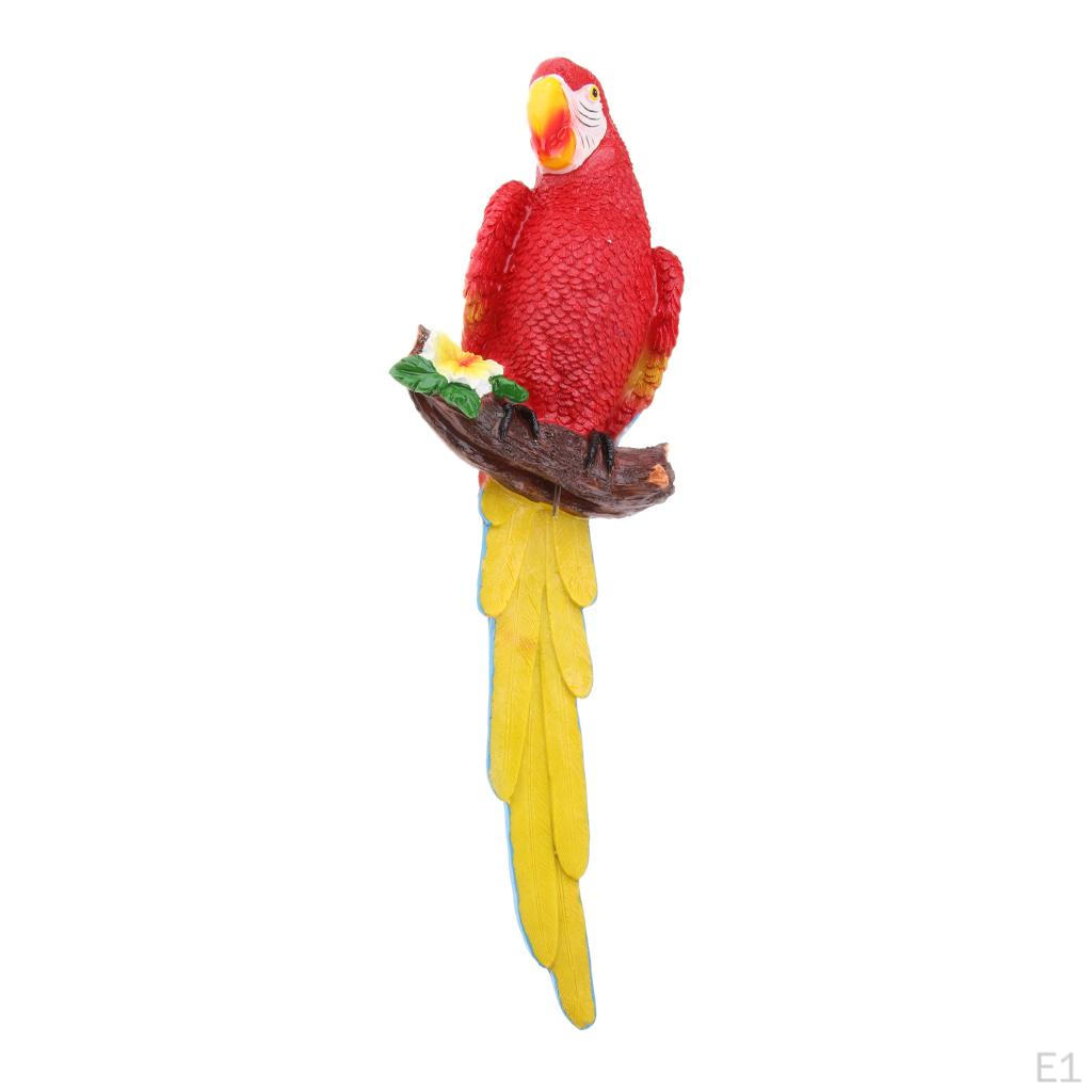 Parrot Figurines Birds Crafts Hanging Ornament Sculptures