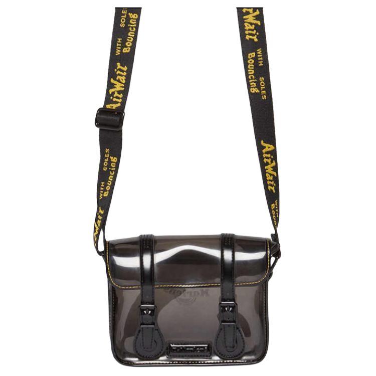 New Dr.Martens Cow Leather Crossbody Bags Medium Unisex Black AC917014