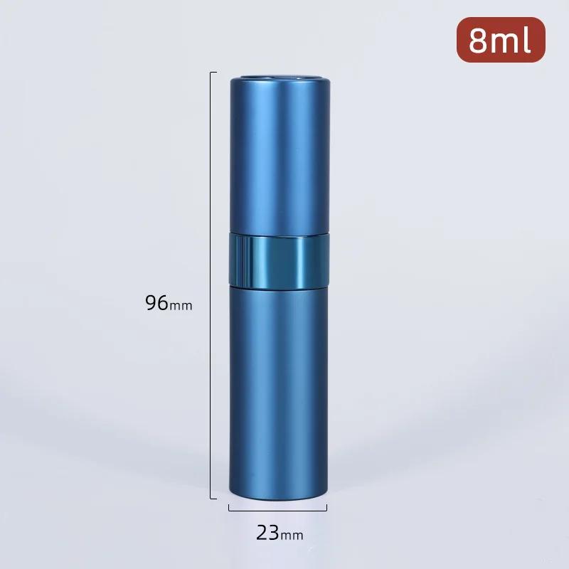 8ml Metal Aluminum Refillable Perfume Bottle Cosmetic Spray Mini Portable Empty Refill Jar Travel Liner Glass Tool