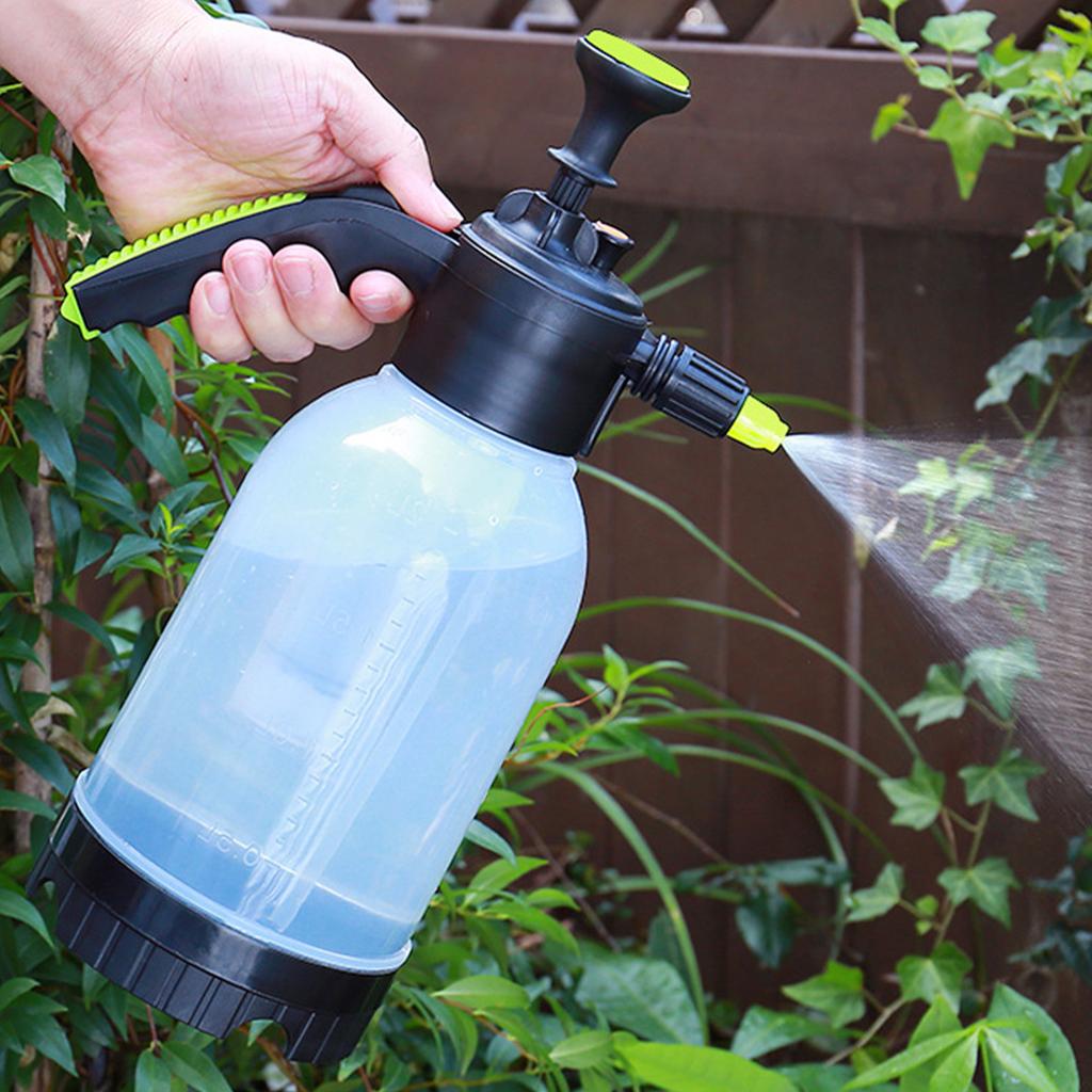 2L Handheld Pressure Sprayer Transparent Portable Manual Water Sprayer Watering Can for Garden Lawn Plants