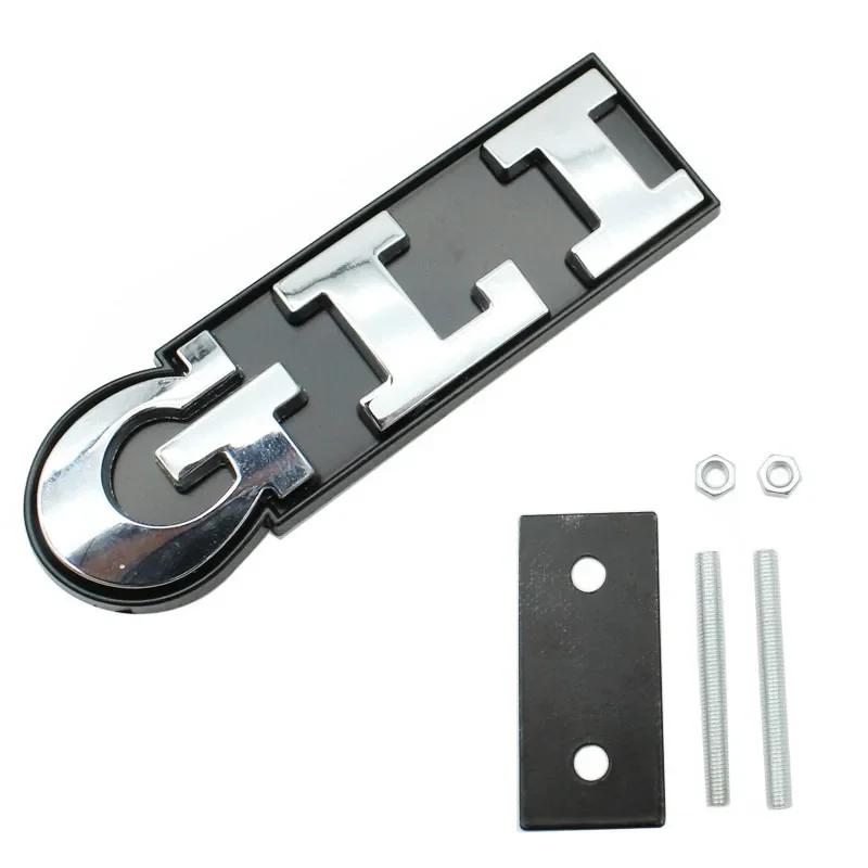 AUYGS1 3D Metal Letters GLI Logo Front Grill Emblem Badge Car Trunk Decals For GTI Volkswagen VW Jetta Passat Arteon Golf MK6 Sticker