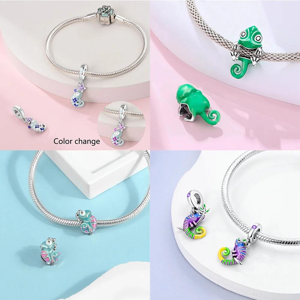 Charms Plataoriginales Butterfly Luminous Beads For Charms Copper Bracelet Beads Jewellery Making Women'S Gift