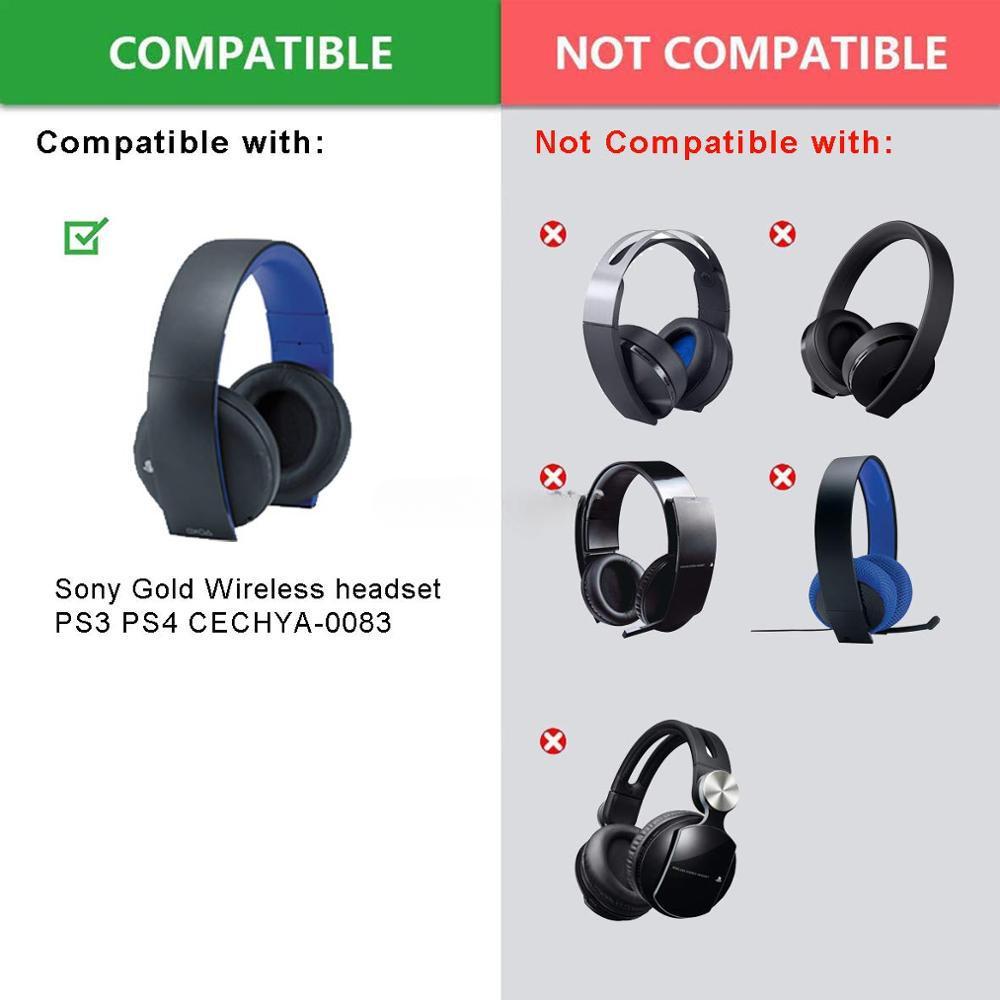 Náhradní náušníky+Polstrování hlavového mostu Vhodné pro SONY zlatá Bezdrátová PS3 PS4 7.1 Virtuální prostorový zvuk CECHYA-0083 Sluchátka