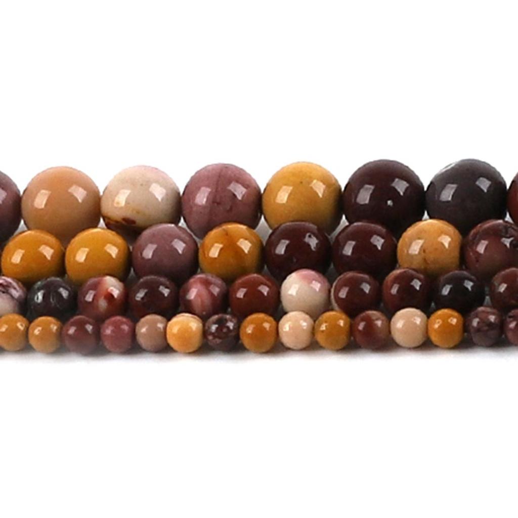 Perline sfuse rotonde in pietra di diaspro mookaite naturale 15 "filo 4 6 8 10 12MM scegli la tua taglia per la creazione di gioielli