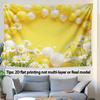 Helle gelbe und weiße Ballon-Gänseblümchen-Kulisse Florales Thema Fotografie Hintergrundtuch
