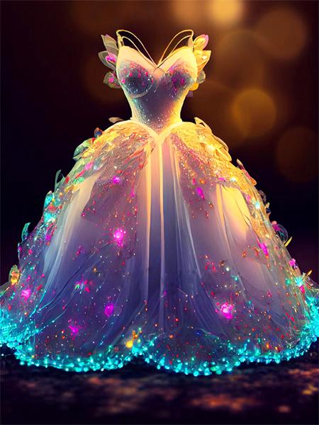 Spódnica z Haftem Diamentowym Ubrania Obrazek Dżetów Mozaika Księżniczka Pełny Kwadrat Okrągły Malowanie Kwiat Dziecko Prezent