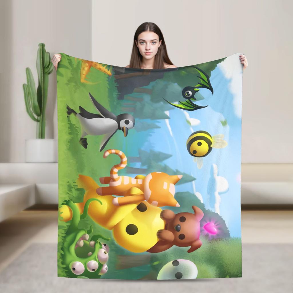 Wobbly Life Sandbox Spieldecke Cartoon Lustig Flanell Neuheit Warme Überwurfdecken für Tagesdecke Dekoration Outdoor