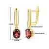 Elegant S925 Sterling Silver Earrings with Natural Garnet Stones January Birthstone Fine Jewelry for Women Birthday Gift