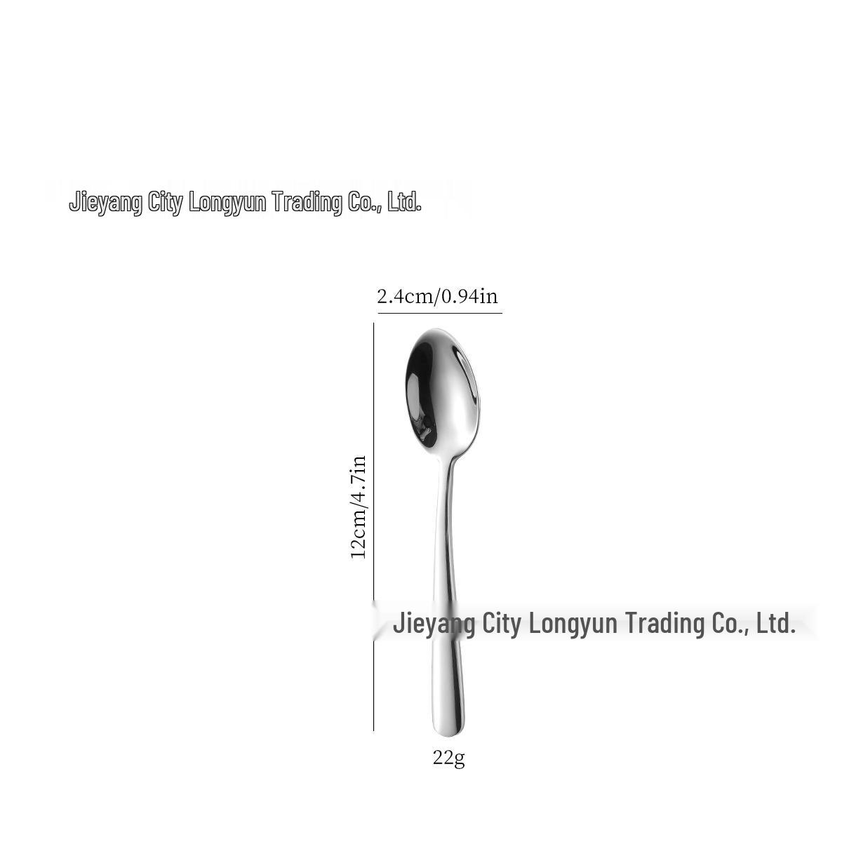 Elegant 304 Stainless Steel Dessert & Coffee Spoon Set with Thickened Stirring Spoon