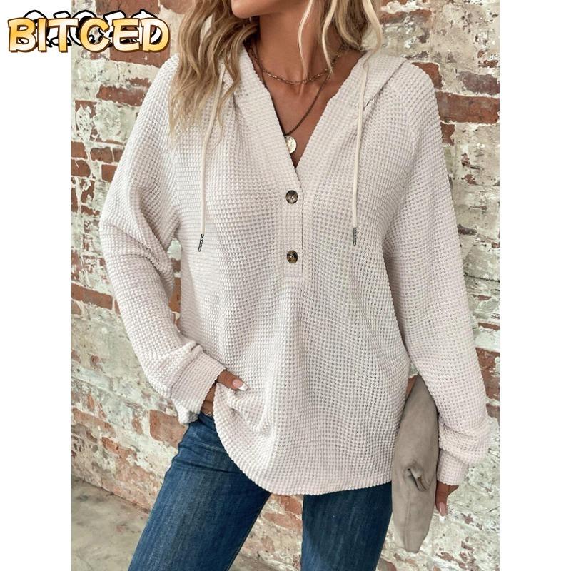BITCED Women's Fashion Casual Solid Color Print Long Sleeve Hooded Hoodies & Sweatshirts International design