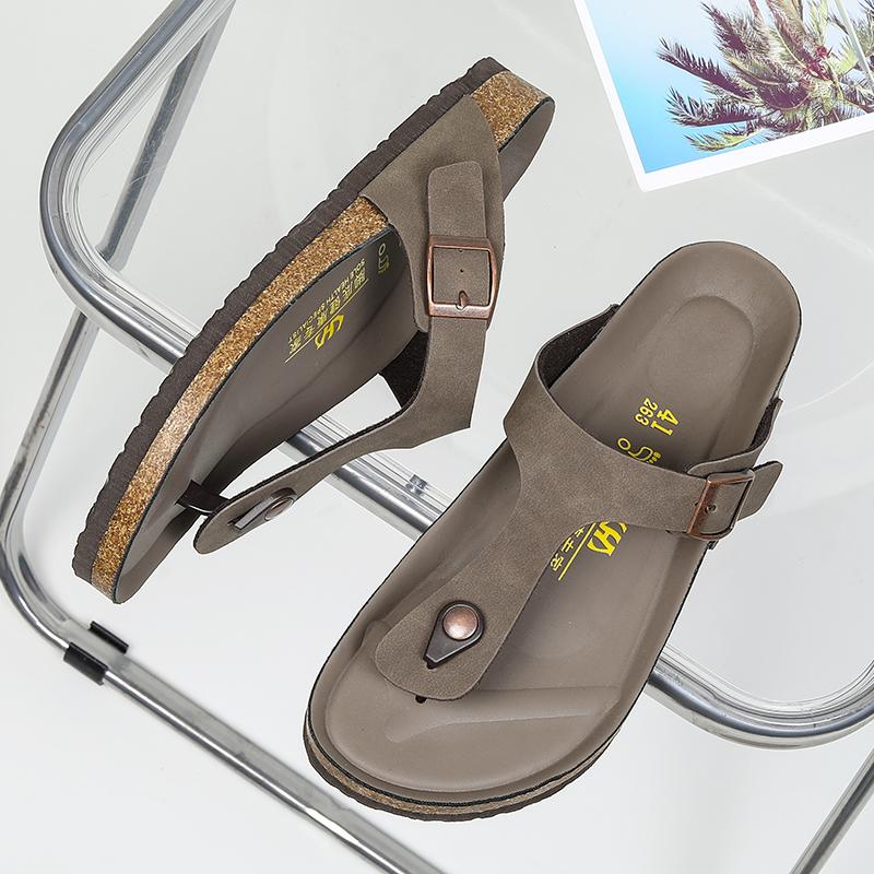 Fashion Mens Summer Sandals Casual Leather Beach Slippers Outdoor Male Flip Flops Breathable Half Drag Lightweight Lazy Shoes New Slides