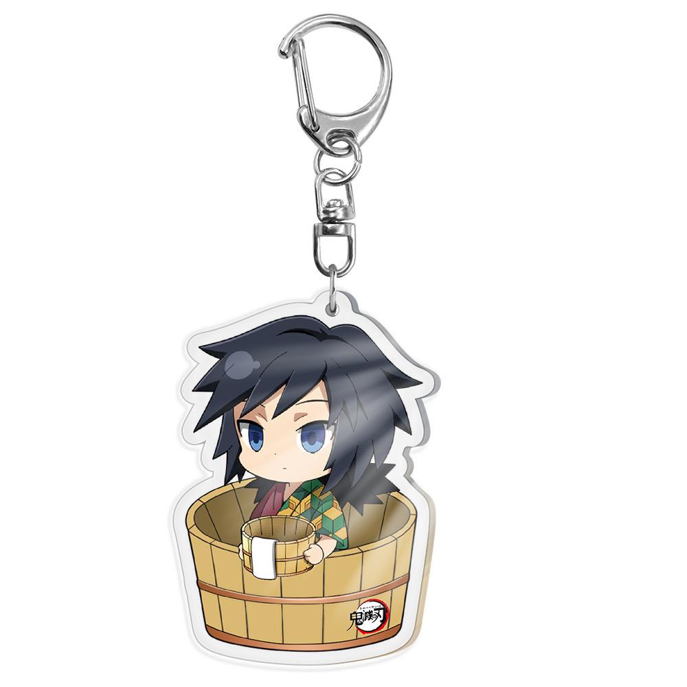 Demon Slayer Kimetsu No Yaiba Infinity Castle Acrylic Keychain Accessories Bag Charm Tokitou Muichirou Action Model Figure Playthings