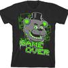 Five Nights At Freddy's Neon Green Game Over Boy's Black T-Shirt