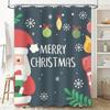 TU Christmas Shower Curtain Festive Holiday Decor Merry Xmas Bathroom Set Waterproof Holiday Home Decor Gift Modern Style