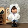 Fashion Curly Hair 24Cm Bean Eye Vinyl Doll Dark Skin Dress Up Mia Potato Dolls 24Cm Movable Action Figure Body Diy Toys