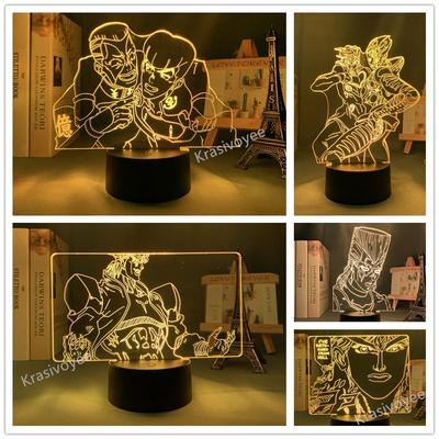 JoJo Bizarre Adventure Night Light JOJO Jolyne Figure Color Changing Lamp Cool Gift for Anime Fans
