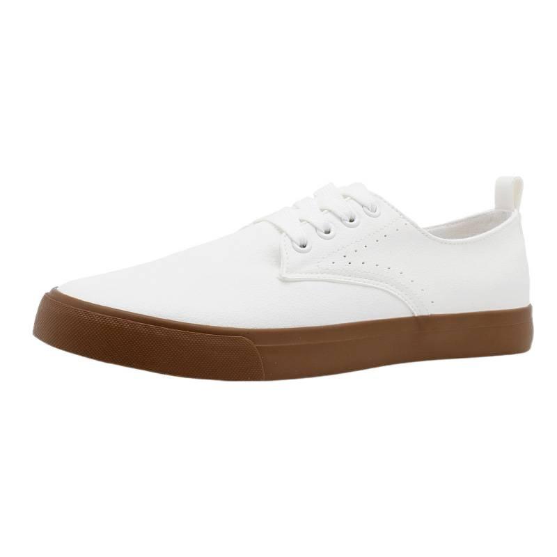 Spring and Autumn Casual Little White Shoes Men's Flat-soled Small Board Shoes Size 45 Blue Go to work Driving off