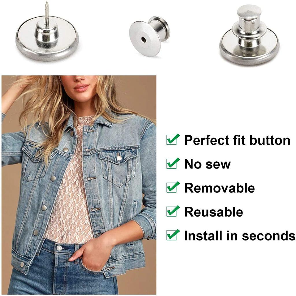 Buy Jean Buttons Replacement No Sew 