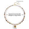Maillard handmade old money wind tiger's eye stone beaded necklace high-end light luxury original design autumn and winter sweater chain