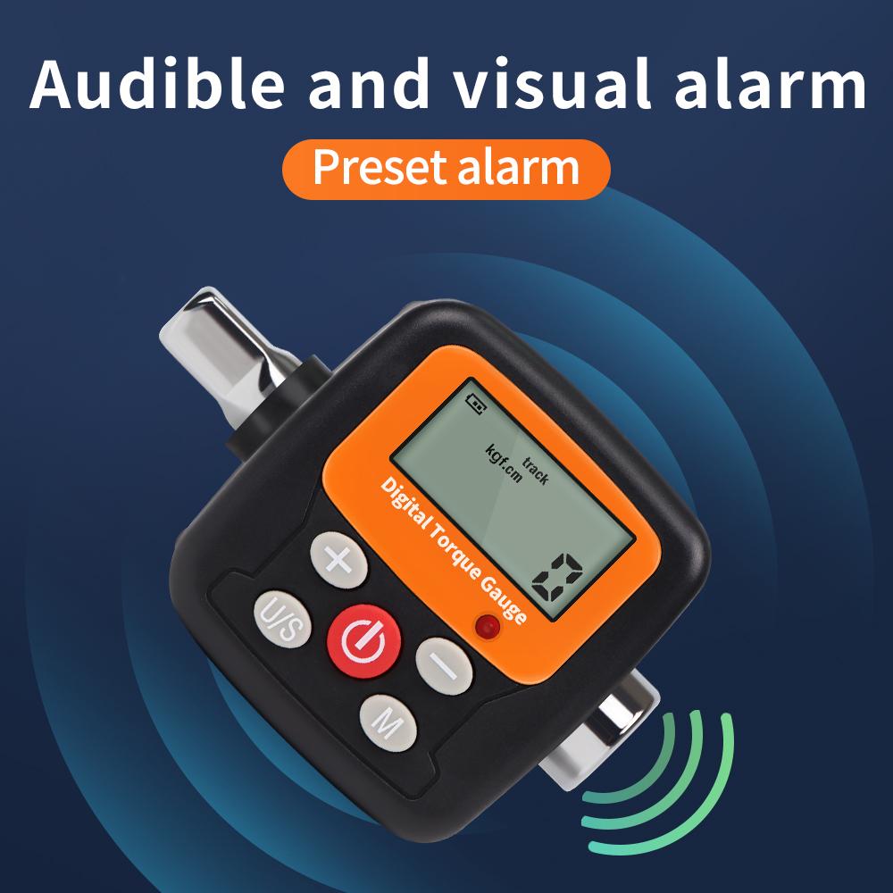 4-135N.m Digital Torque Gauge Adjustable Torque Meter kgf.cm N.m Ibf.ft Ibf.in Torque Wrench Adapter Repair Tool for Car Bicycle