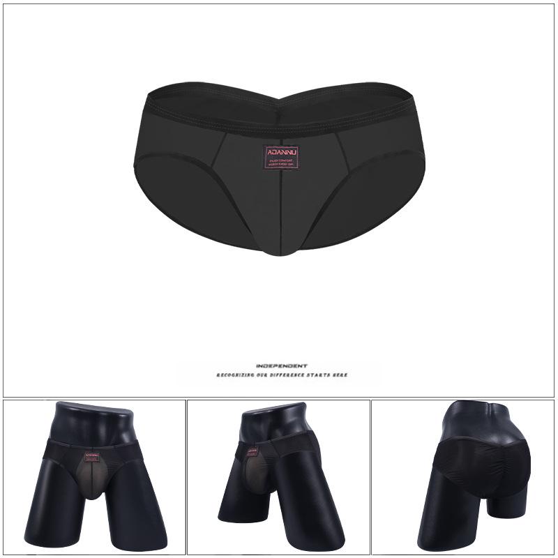 Men's Sexy Deep V-Back Butt-Lifting Transparent Thong AD332