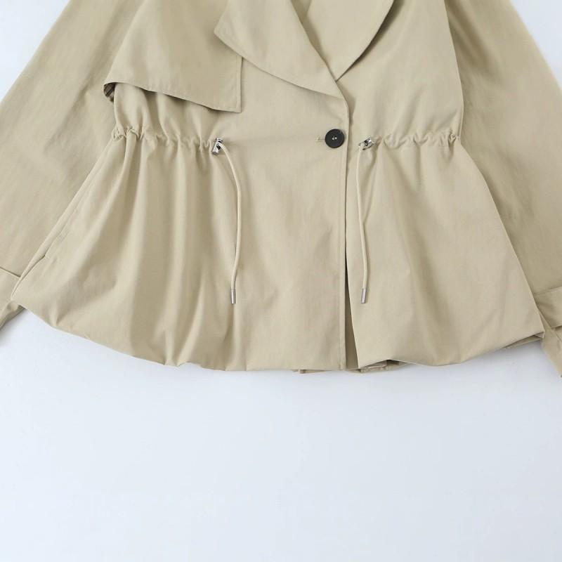 ZA Style Womens Fashion Trench Jacket Double-Breasted Tie Coat Casual Everyday Outerwear 6318011