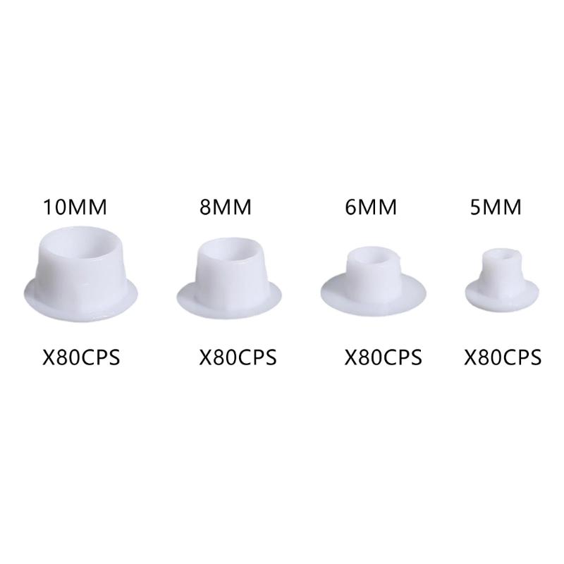 320Pcs Furniture Hinge Hole Covers Plastic Plug Decoration Caps 4 Sizes Cabinet Table Chair Hole Plug Quick Installation
