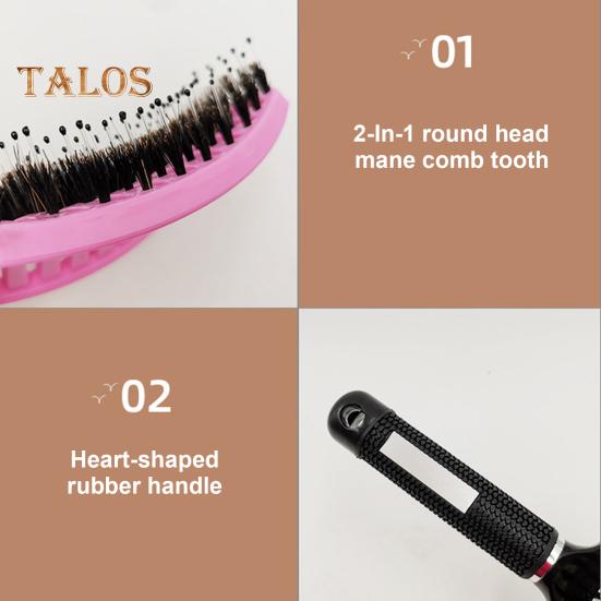 Belüftete Haarbürste, tragbar, antistatisch, dünn, dick, lockig, lang, nass, trocken, Paddelbürste für Frauen und Mädchen, Kopfhautmassage, Haarstyling, Entwirrungskamm