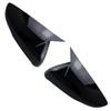 ABS Carbon Fiber Black Side Wing Rearview Mirror Cover Cap Trim for Cadillac CT5     2024 US version
