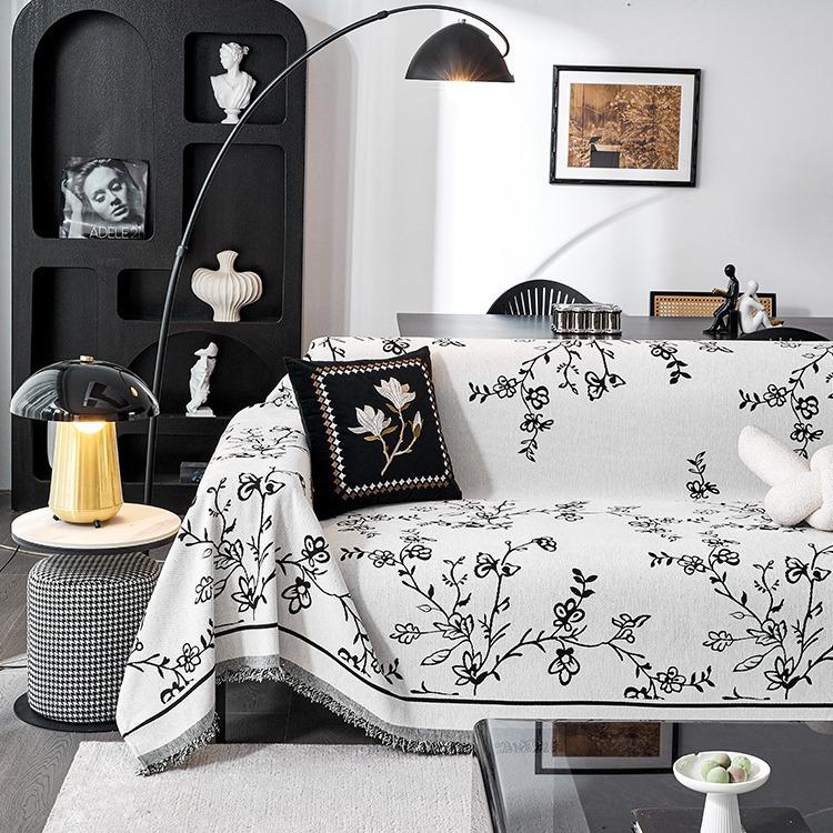French Style Luxury Vintage Sofa Cover All Season Cat Scratch Proof Universal Slipcover Blanket
