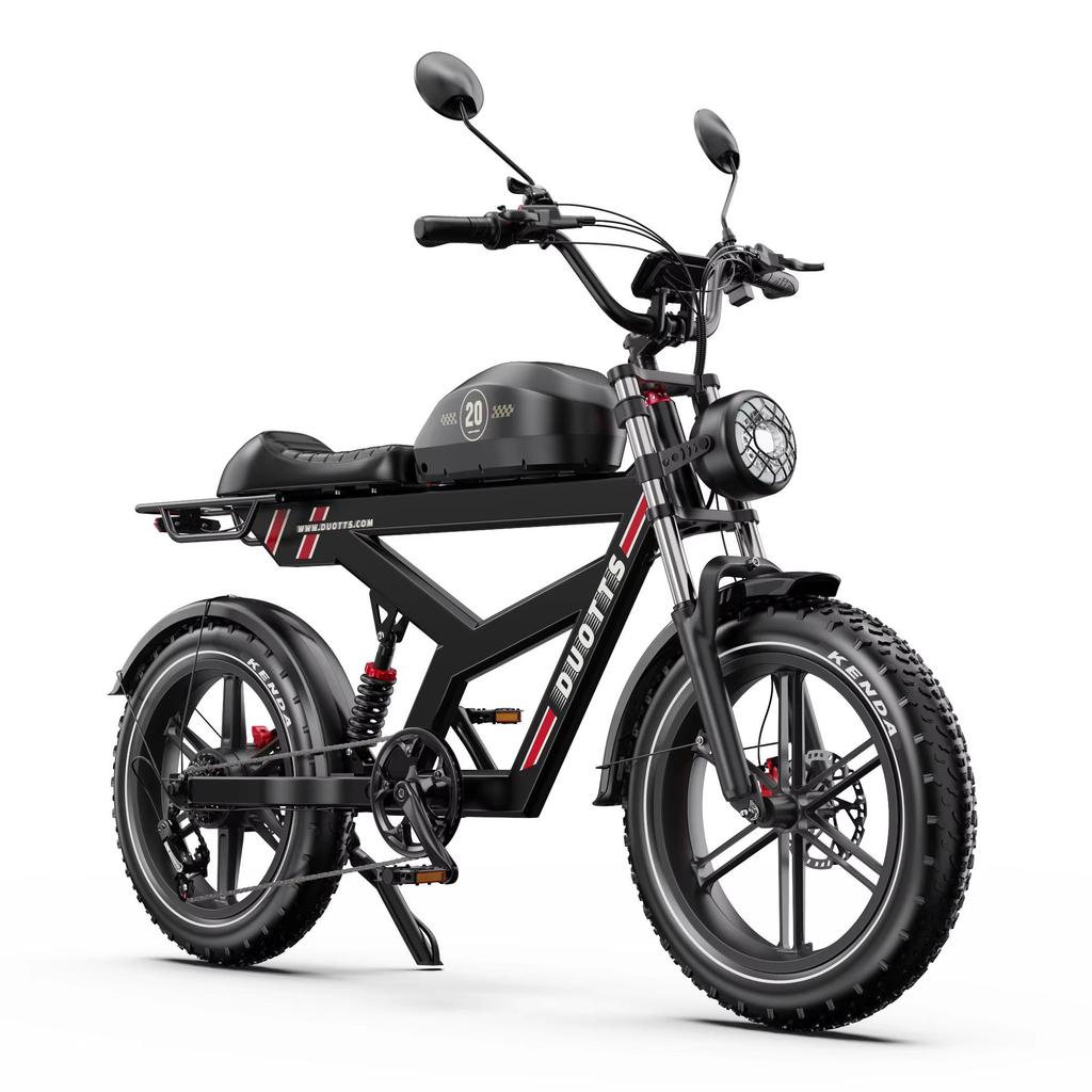 DUOTTS F20 Elektrofahrrad für Erwachsene Spitzenleistung 1000W E-Bike 52V 27AH 20 Zoll Fettreifen Elektrofahrrad mit Scheinwerfer und Rücklicht