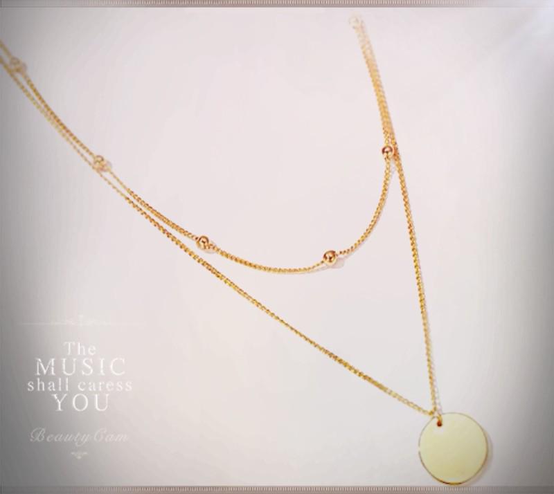 Trendy Multi-Layer Clavicle Necklace with Round Pendant