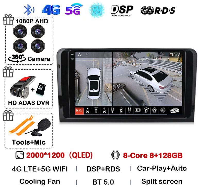 Android 14 Auto CarPlay Car Radio For Mercedes Benz W164 ML GL 2005 - 2012 GPS Multimedia Video Player Stereo 2Din DVD Head Unit