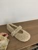 Retro gentle plush and fluffy shoes for women's 2025 autumn and winter new cute with skirt cotton shoes one pedal Doudou shoes