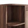 Narrow Shoe Cabinet, Double-Door, Shoe Rack with Open Compartments, Wood Look, Multi-Purpose Cabinet for Hallway, for Small Spaces, with Top Shelf