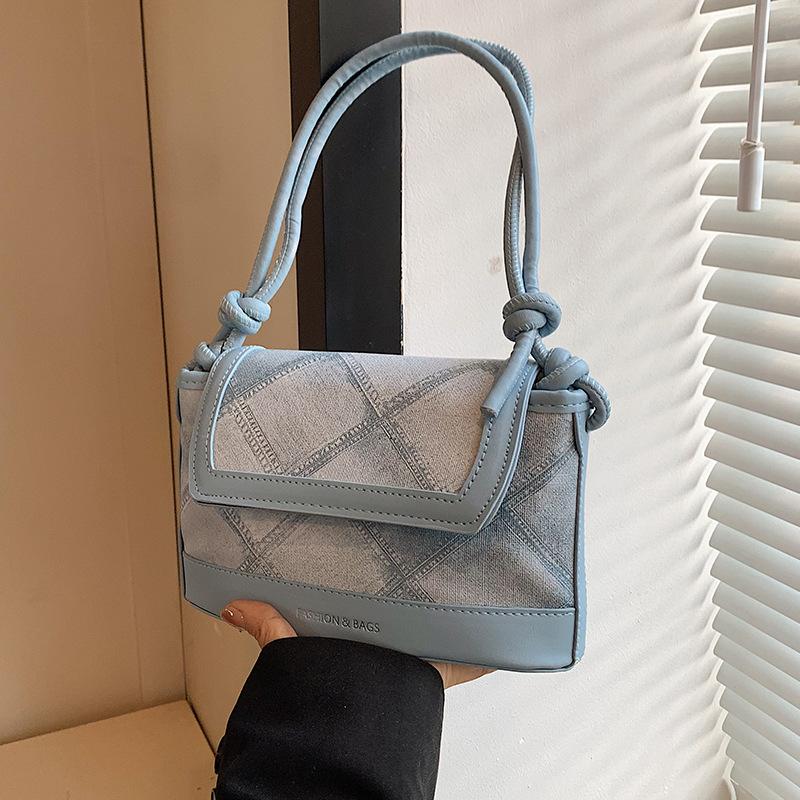 

Популярные сумки для женщин 2025 года, новые модные универсальные сумки-мессенджеры для женщин, нишевые сумки на одно плечо для женщин синий