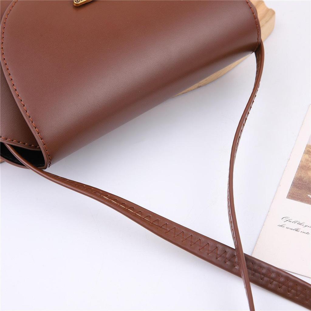 2025 Retro-Style Brown Faux Leather Underarm Shoulder Bag: Women's Small Crossbody & Phone Bag