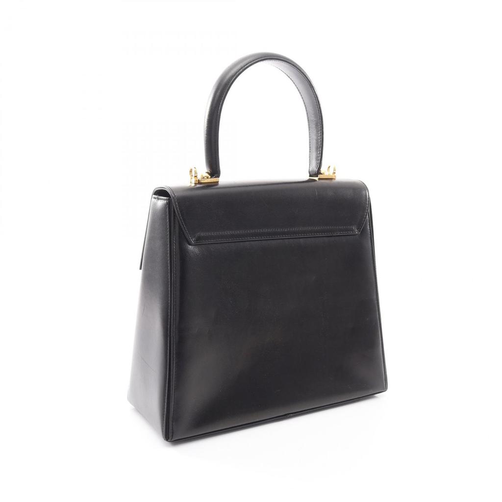 Used Salvatore Ferragamo Gancini 2WAY Handbag 21 0536 leather Black Used Women