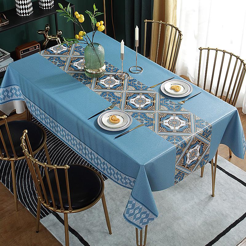 Thickend Waterproof Non-washable PVC Tablecloth Table Mat Rectangular Tablecloth Home Decor
