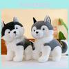 Large Plush Husky Stuffed Animal Doll Cozy Sleeping Pillow For Bed With Soft Pp Cotton Filling