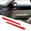 Red Soft Carbon Fiber Interior Door Panel Trim Sticker For Alfa Romeo 159 04-11