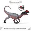 Jurassic Dilophosaurus Dinosaur Toy Model with Opening Crest & Spinosaurus Ornament