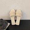 Fashion Women's Slippers Solid Color Open-toe Set Foot Vacation Beach Flat Sandals Casual Flip Flops Summer Indoor Women Slides Shoes