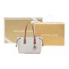 Michael Kors Voyager Artificial Leather Tote Bag, Shopping Bag, Shoulder Bag Medium Women's Vanilla White 30F8GV6T2B-150