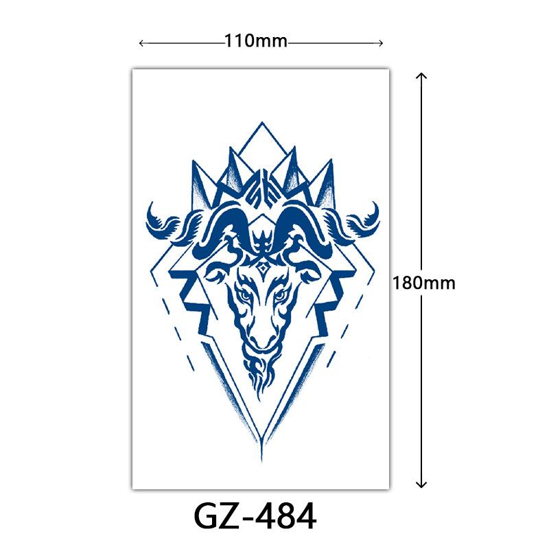 Herbal Tattoo Stickers, Juice Tattoo Stickers, Semi-Permanent Tattoo Stickers Dragon Snake Animal Tattoos