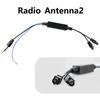Hizpo Single Head or Dual FAKRA RF Radio Antenna Adapter Converter Cable with Amplifier for VW Benz Car Multimedia Player
