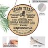 2D Flat, 1pc 7.87*7.87In/20X20Cm Round Sign, Retro Decorative Plaque with Polish Terrace Rules, "Here Is Your Home, Your Rules" Decorative Sign