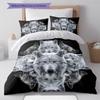 Cartoon Pattern Bedding Quilt Set Quilt Cover Pillowcase Home Decoration Birthday Gift (1 * Duvet Cover + 2 * Pillowcase, Without Core)