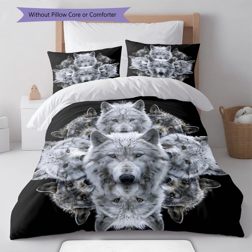 Cartoon Pattern Bedding Quilt Set Quilt Cover Pillowcase Home Decoration Birthday Gift (1 * Duvet Cover + 2 * Pillowcase, Without Core)